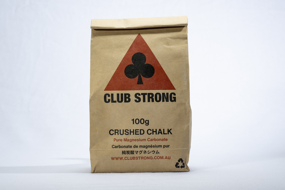 Club Strong Crushed Chalk in 100% recyclable package