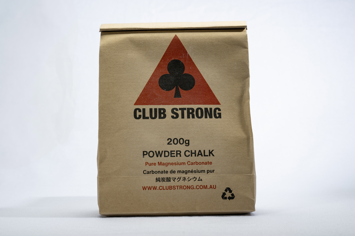 Club Strong Powder Chalk in 100% recyclable paper package.